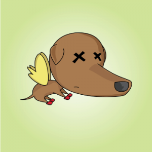 illustration of dead pet